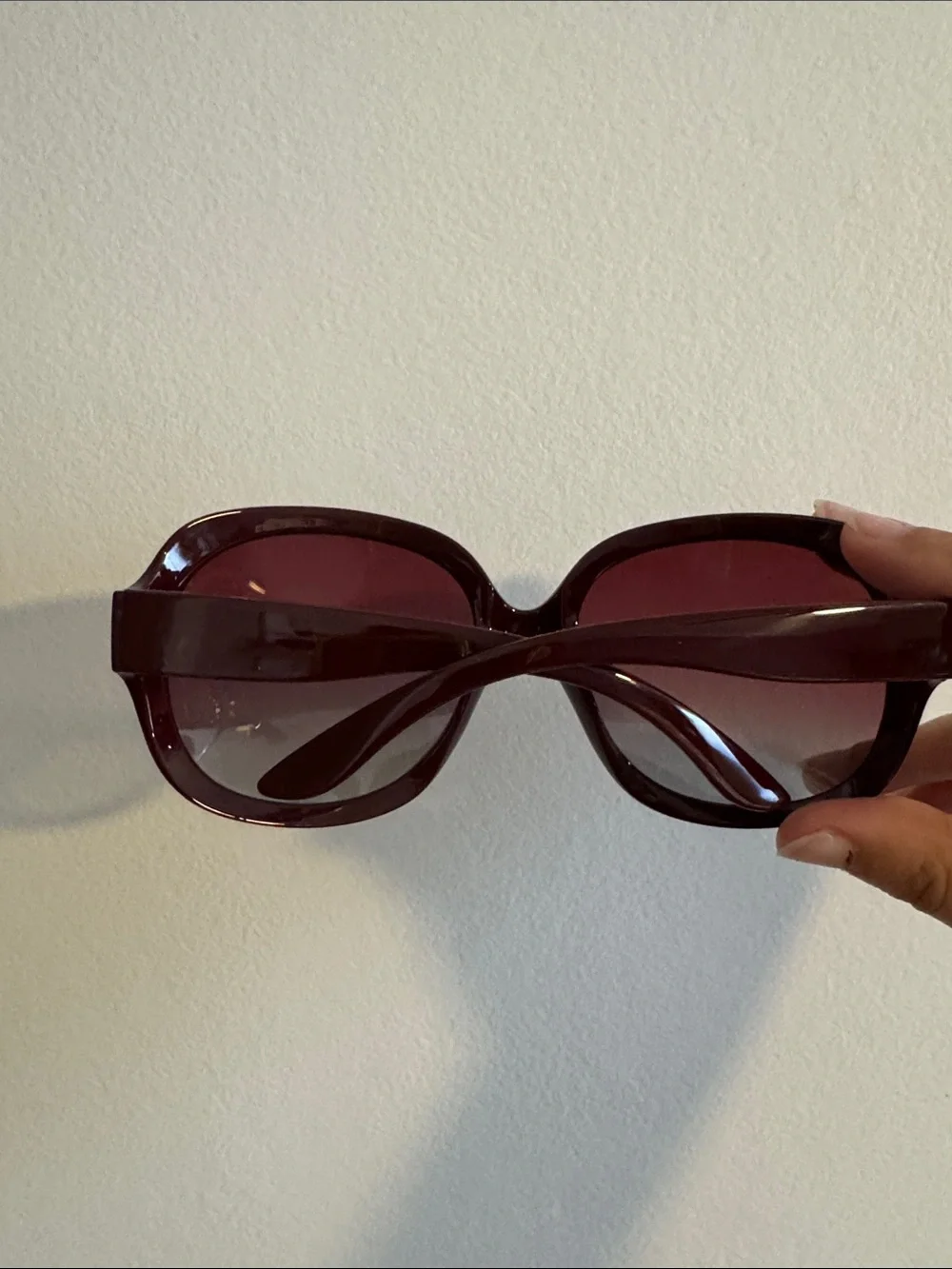 Oversized Burgundy Women's Sunglasses